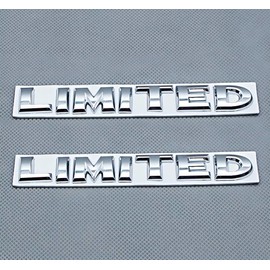 2pcs Metal Limited Rear Tailgate Trunk Badge Sport Logo Emblem (Silver)