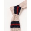 Beams Plus Men's Necktie, Silk Knit Tie, Striped, OFF_WHT