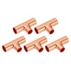 PATIKIL 5/16" x 1/4" x 5/16" ID Reducing Tee Copper