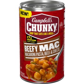 Campbell’s Chunky Beefy Mac Soup, 18.8 oz Can