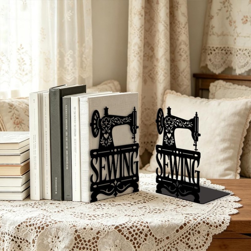 Peacoblue 4.7"x3.5"x7.1" Metal Bookends, Heavy Duty Book Ends for Shelves