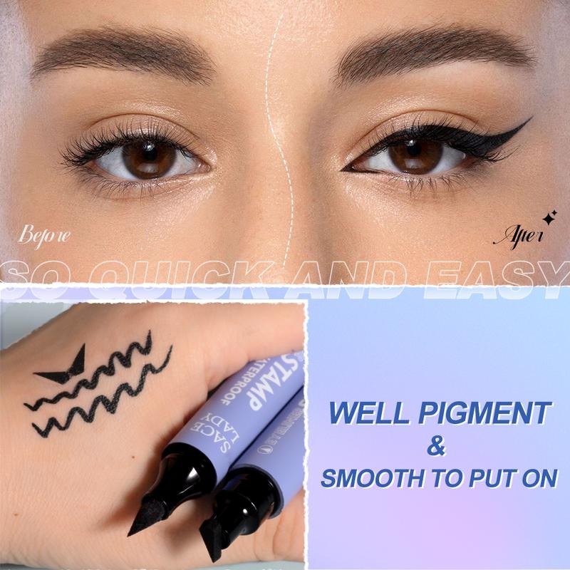 SACE LADY Waterproof Stamp Eyeliner Makeup Black Smudge-proof Pigmented Winged
