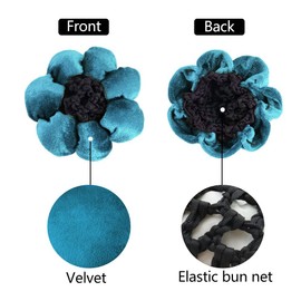 NAIHOD 4 Pcs Hair Bun Cover Net Crochet Elastic Hair Snood Hair Net Knit Mesh Women Elastic Styling Hair Bun Net Flower Hairnet Decor Hair Accessories Professional Hair Bun Snood for Girls Women
