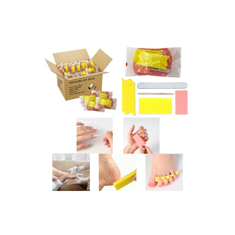 5-in-1 Disposable Pedicure Kit for Home or Salon Use