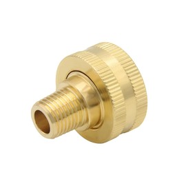 Hooshing 3PCS Garden Hose Adapter 3/4" GHT Female x 1/4" NPT Male Thread Brass Pipe Fittings Connect Garden Pipe Joint Repair Fittings