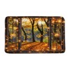 Fall Window Bath Mat Autumn Maple Leaves Forest Bathroom Mat