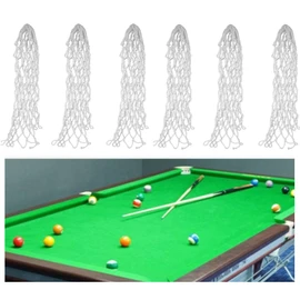 GYWHOOFT Billiards Table Pocket, 6 PCS Billiards Net Hollow Out Pool Table Pocket Nets, Billiards Nets Pool Table Pocket Net, Replacing Pool Table Pockets