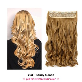 Clip In Hair Extensions 1 Pcs 5 Clips Half Full Head Synthetic Curly Hairpiece Natural Look