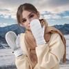 Feelorna Women Ski Gloves, Waterproof Touchscreen Ski Mittens Soft Winter