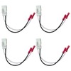 WELURE 4X Front Rear Door Speaker Wire Harness Connector Plug