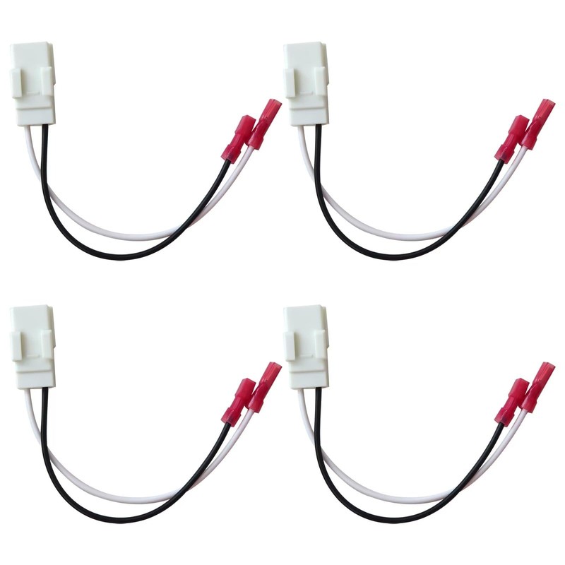 WELURE 4X Front Rear Door Speaker Wire Harness Connector Plug