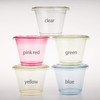 Golden Apple, 9oz-50sets Pink Red Plastic Cups with Clear Flat