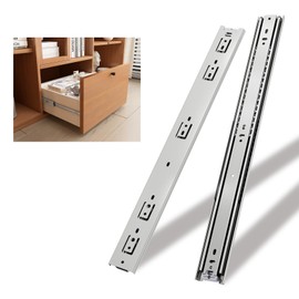 NECILO Heavy Duty Drawer Slides Without Lock, 150lb Capacity Full Extension Ball Bearing, 20 22 24 26 28 30 32 34 36 38 40 Inch Side Mount Metal Rails Track Guide, 1 Pair (Without Lock, 20 inch)