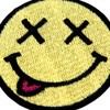 The Happy Smile Face Embroidered Badge Iron On Sew On