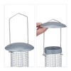 Relaxdays Bird Feeder Set of 2 for Peanuts, Mealworms, for