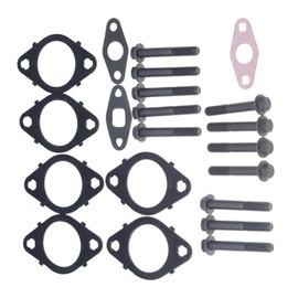 Hconcet New Exhaust Manifold Gaskets with Bolts Compatible with Cummins ISL, ISL-G, QSL, ISC, QSC, 8.3L, 8.9L, Replaces 3937479