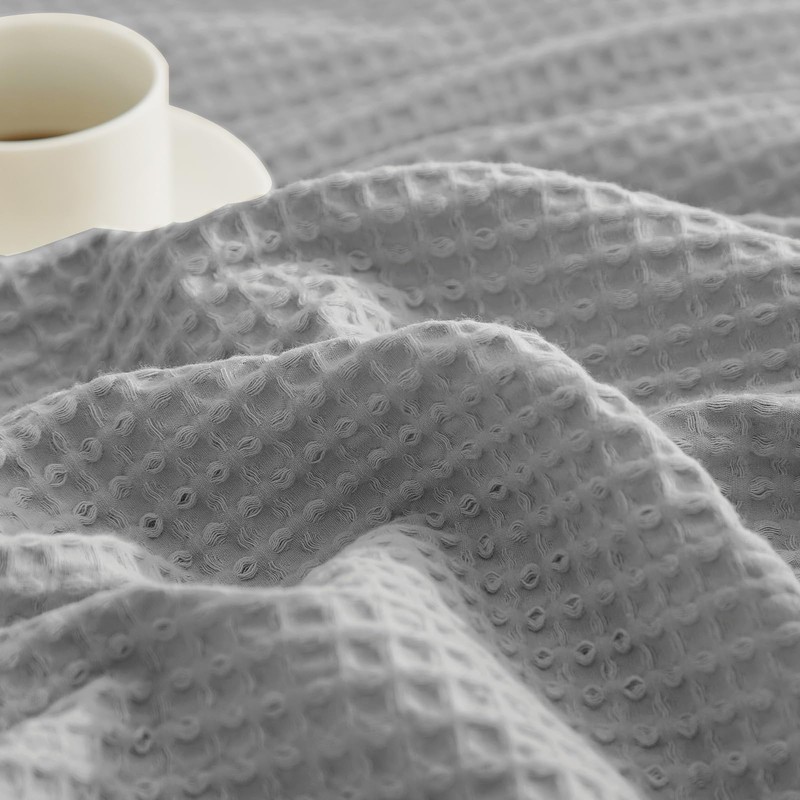 PHF Blanket 100% Cotton 130 x 150 cm, Soft Waffle