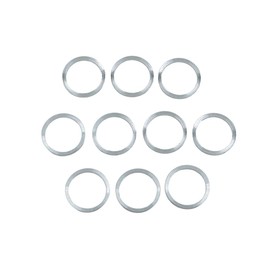 Batum Pack Of 10 Bicycle Chainring Bolts Spacers Washer Aluminium Alloy for Single Seal for Bicycle Headset Chainring, 10mm Inner Diameter
