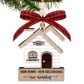 Hiagkmet 2024 Housewarming Gifts, House Warming Gifts for New House, Housewarming Gift Presents for Women, Couple, New Home Owners Gift Ideas,Wooden New Home Ornament 2024