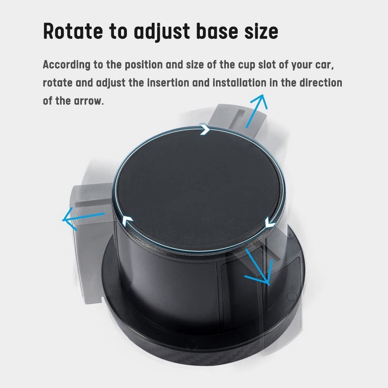 2 in 1 Auto Cup Holder Expander Adapter with 360
