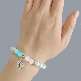 First Time Moms Bracelet for Pregnancy Women New Mom Gifts Pregnant Gifts Mom to Be Gift Natural Stone Beads Bracelet New Mommy Jewelry Gift-2