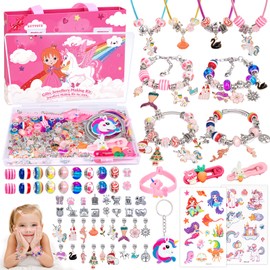 SUZUTOY Bracelet Making Kit for Girls, Unicorns Gifts for Girls, Arts and Crafts for Kids Ages 4 5 6 7 8 9 10 11, Gifts Toys for 4-12 Year Old Girl, Beads for Bracelet Making, Jewelry Making Supplie