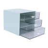 LALAFINA Storage Box Drawer Cosmetics Storage Desktop Container Clear Divided
