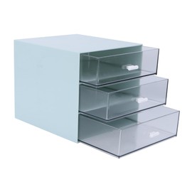 LALAFINA Storage Box Drawer Cosmetics Storage Desktop Container Clear Divided Organizer