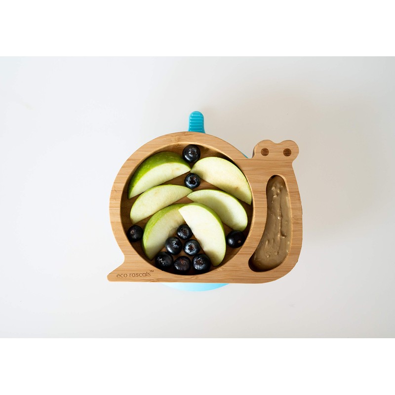 eco rascals Natural Bamboo Baby Infant Snail Suction Cup Two