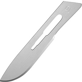 DEXSUR Scalpel Blades Sterile High Carbon Steel Dermablade, # 10 Surgical Blade - Individually Wrapped, a box of 100 Pcs + # 3 Scalpel Handle