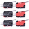 Twidec/6Pcs Micro Limit Switch Short Straight Hinge Lever Arm SPDT