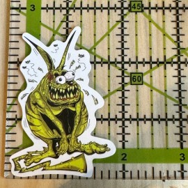 Big Daddy Crazy Green Monster Alien - Rat Fink Big Daddy Vinyl Decal Sticker Bomb Rat Rod