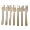 Wooden Forks Biodegradeable & Disposable Pack of 100