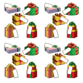 Beistle 20 Piece Colorful Mini Christmas Cut Outs for Holiday Party Bulletin Board Classroom Decorations, 4" - 5", Multicolored