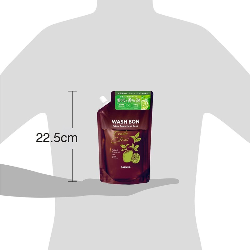Saraya Washbon Prime Foam Fresh Citrus Refill, 16.9 fl oz