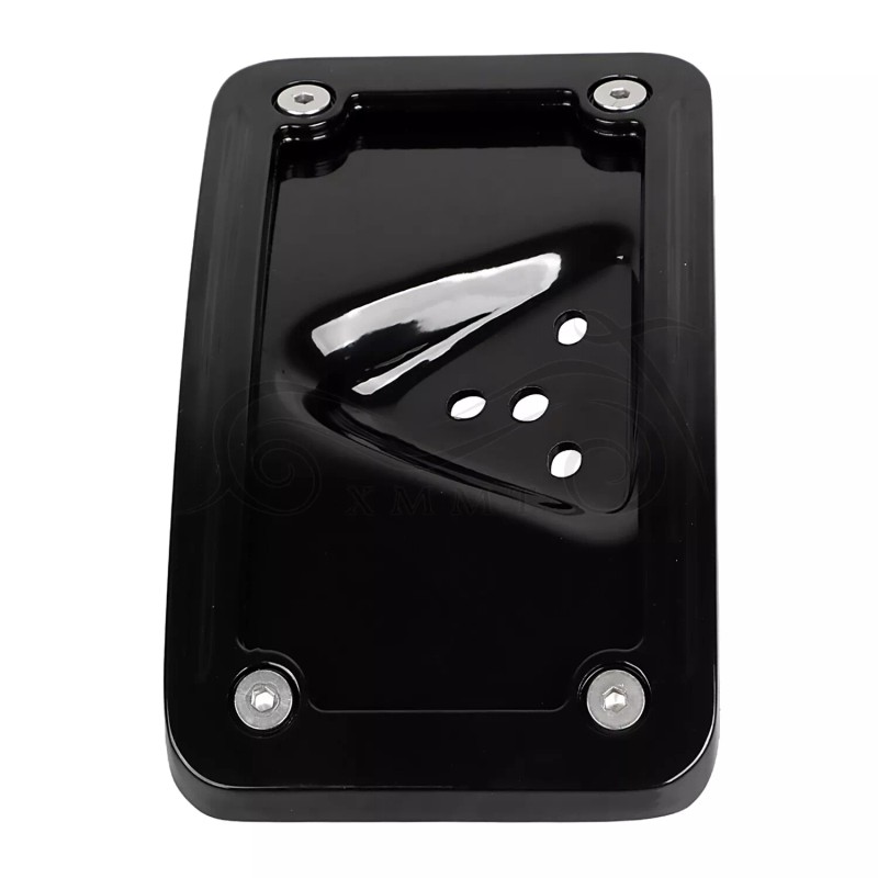 Unbranded Curved Laydown License Plate Mount Bracket w/ Frame For