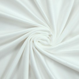 1 Yards White Minky Fabric 36” X 65" inches Wide Minky Cloth, Soft Plush and Skin Friendly Thickened Sheer Fabric by The Yard for Baby Blanket,Throws,Pillow Cover,Scarf,Cuddly Toys,Baby Accessories