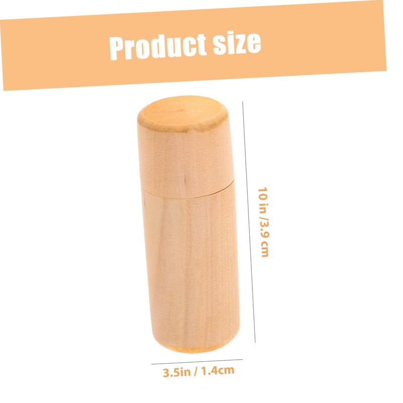 BUGUUYO Essential Oil Wooden Storage Box Round Single Bottle Case