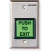SECO-LARM Enforcer Single Gang Request-to-Exit Plate with 2 Illuminated Green