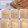 Jamiikury 50 Sets Furniture Cam Lock Fasteners, 3-in-1 Cam Locks