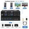 8K USB 3.0 4K@120Hz Displayport KVM Switch 2 Monitors 2