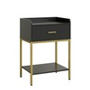 Masupu Nightstand,3-Tier Modern Bedside Night Stand with Storage Drawer and