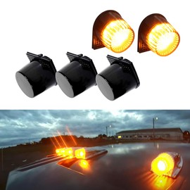 Tonsya For 1974-93 Dodge D100 150 250 350 W250 Pickup Trucks Cab Marker Roof Running Top Clearance Light Smoked Lens