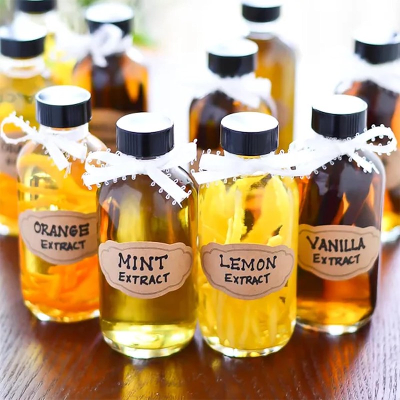 DIDITIME 6 Pack 2 oz Glass Shot Bottles with Caps
