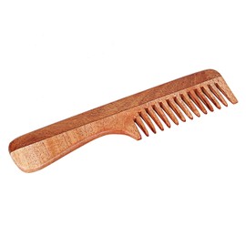 SVATV Handmade NEEM WOOD Detangling Comb for Thick, Curly and Wavy Hair, Non-Static and Environmentally Friendly N-74