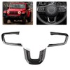 3pcs Carbon Fiber Texture Steering Wheel Decoration Molding Trim Fit