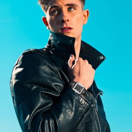 Oidea Leather Watches for Men: Black Square Dial Roman Numeral Analog Quartz Wrist Watch Waterproof Date Casual Business Dress Watch Silver Case