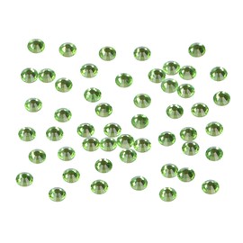 2880PCS Art Nail Rhinestones non Hotfix Glue Fix Round Crystals Glass Flatback for DIY Jewelry Making with one Picking Pen (ss8 2880pcs, Peridot)