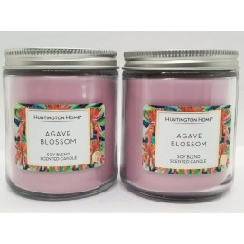 Huntington Home Floral Agave Blossom Scent - 6.5oz Small Tumbler Candle Set of 2