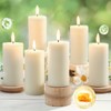 8 Pack Natural Beeswax Pillar Candles,100% Pure Beeswax Candles-344 Hours
